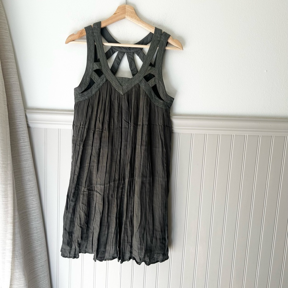 Charlotte Russe Olive Green Small Strappy Sleeveless Mini Dress